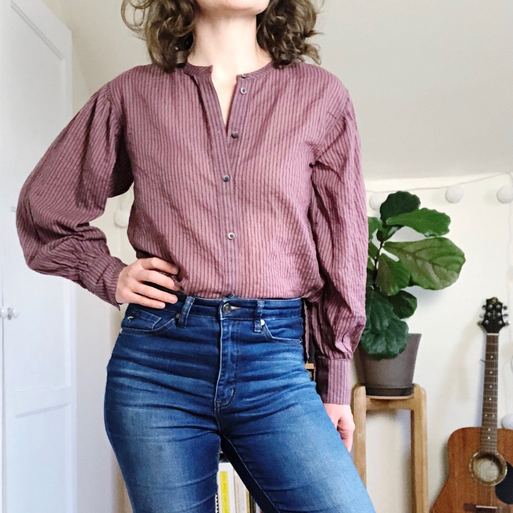 Treasure & Bond Boho Balloon Sleeve Blouse S